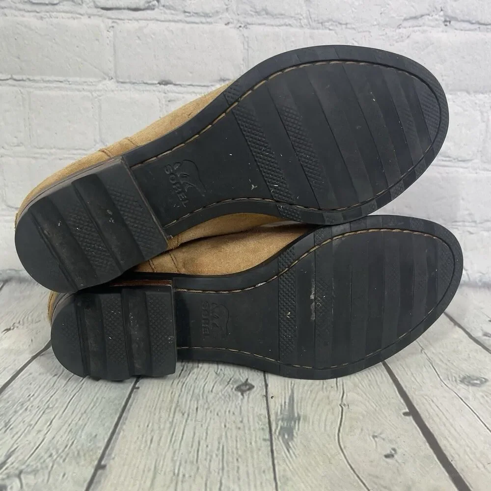 Sorel Ankle Booties Women Size 10 Lolla Brown Suede Leather Waterproof Cut Out - Picture 6 of 13